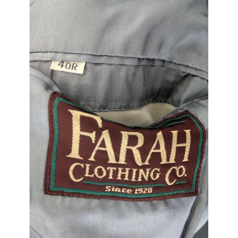 Vintage Farah Clothing Co. Wool Herringbone blazer 40R Jacket, sports coat gray